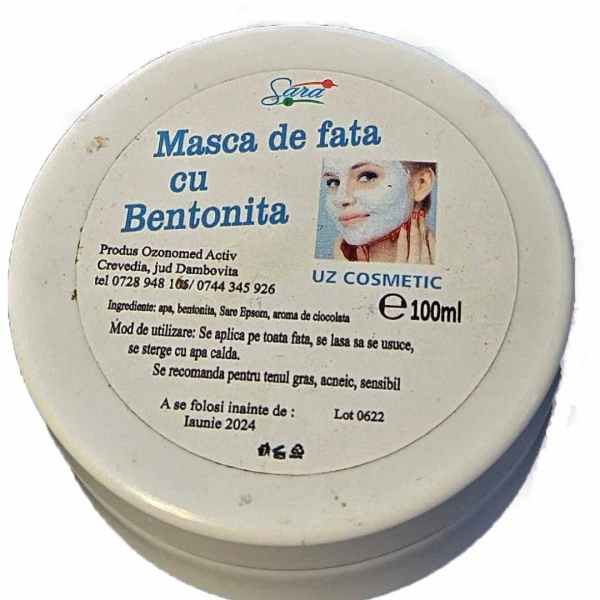 Masca de fata cu bentonita Masca de fata cu bentonita